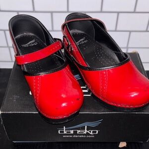 Dansko Women's Bold Red Mules